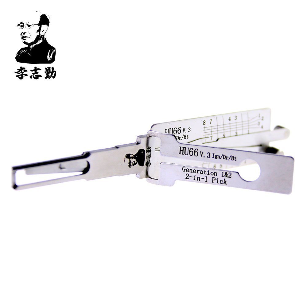 Lishi 2 in1 HU66 V.3 Twin Lifter 2in1 Decoder and Pick for VW, Audi, Ford, Seat, Porsche, Skoda